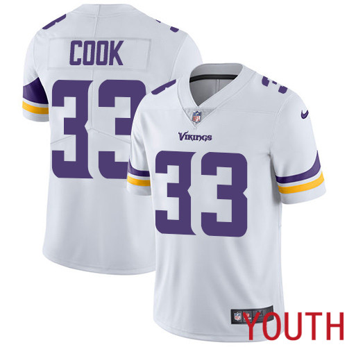 Minnesota Vikings #33 Limited Dalvin Cook White Nike NFL Road Youth Jersey Vapor Untouchable